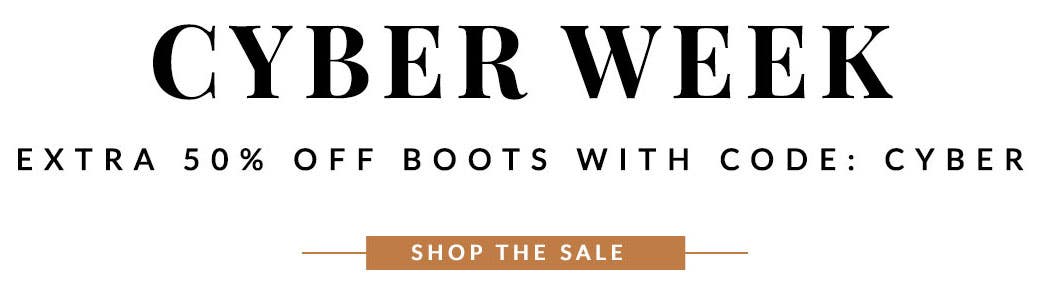 Cyber Week | Extra 50% Off Boots with code CYBER